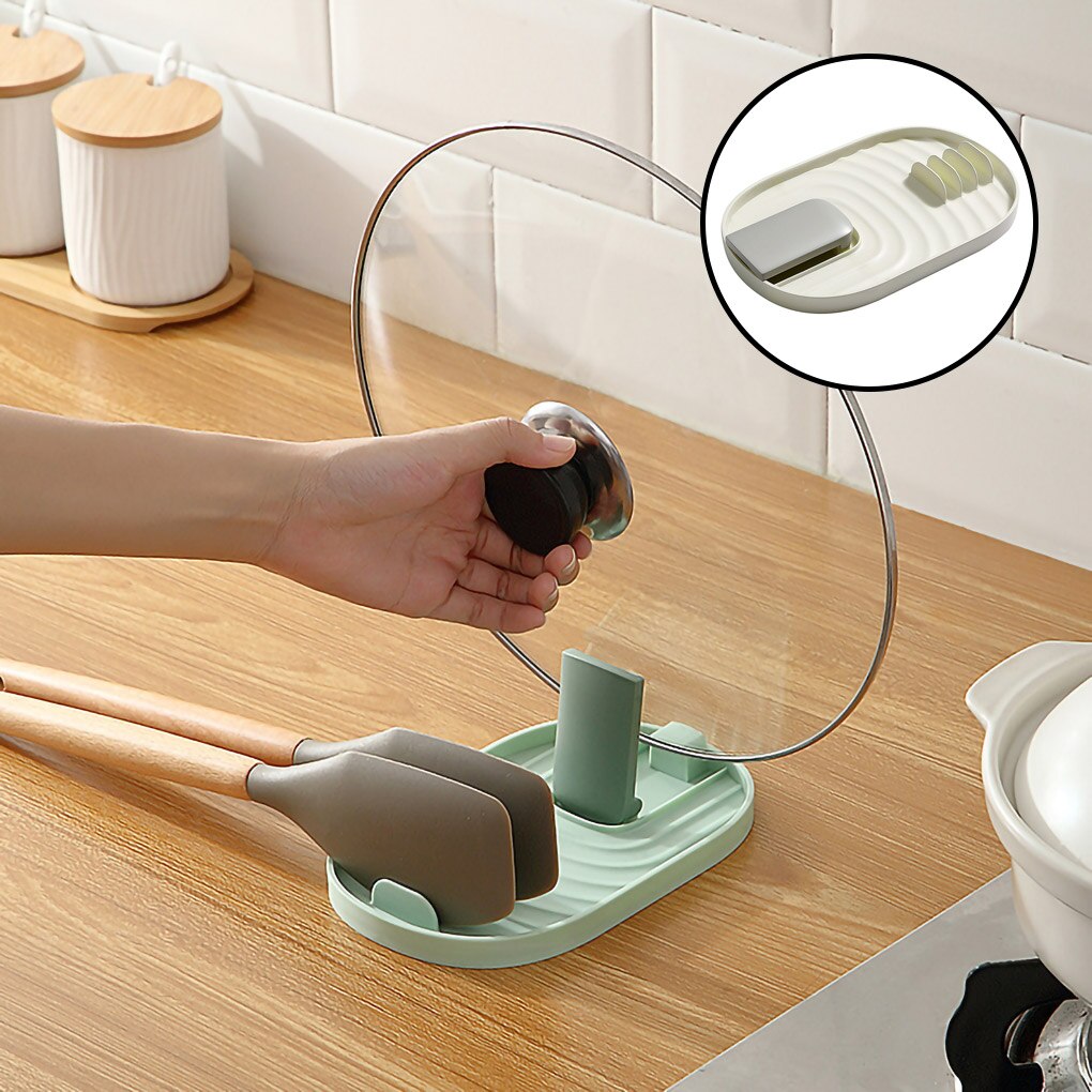 Green Spoon Rest Holder Kitchen Cooking Tools