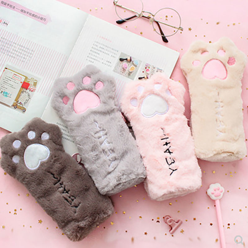Cute Cartoon Cat Paw Pen Pencil Bag