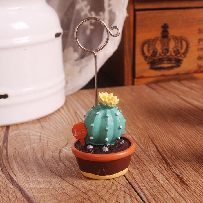 1 Piece Resin Kawaii Cactus Plants Photo Clip - Image 6
