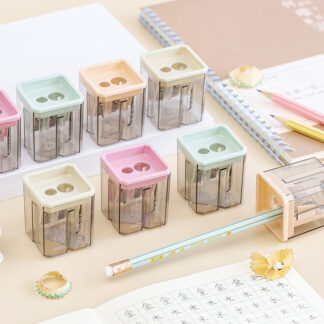Cute Morandi Color Geometry Sharpener For Pencil