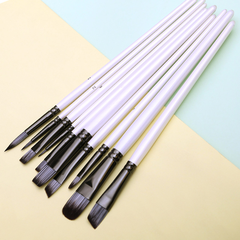 10 PCS Paint Brushes Set for Art Acrylic Watercolor - Image 4