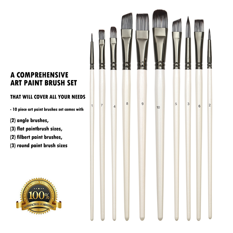 10 PCS Paint Brushes Set for Art Acrylic Watercolor - Image 5