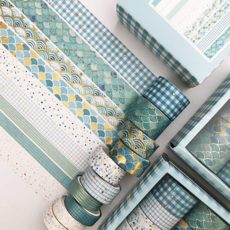 10 PCS/Set Pink World Gold Decorative Adhesive Washi Tape - Image 4