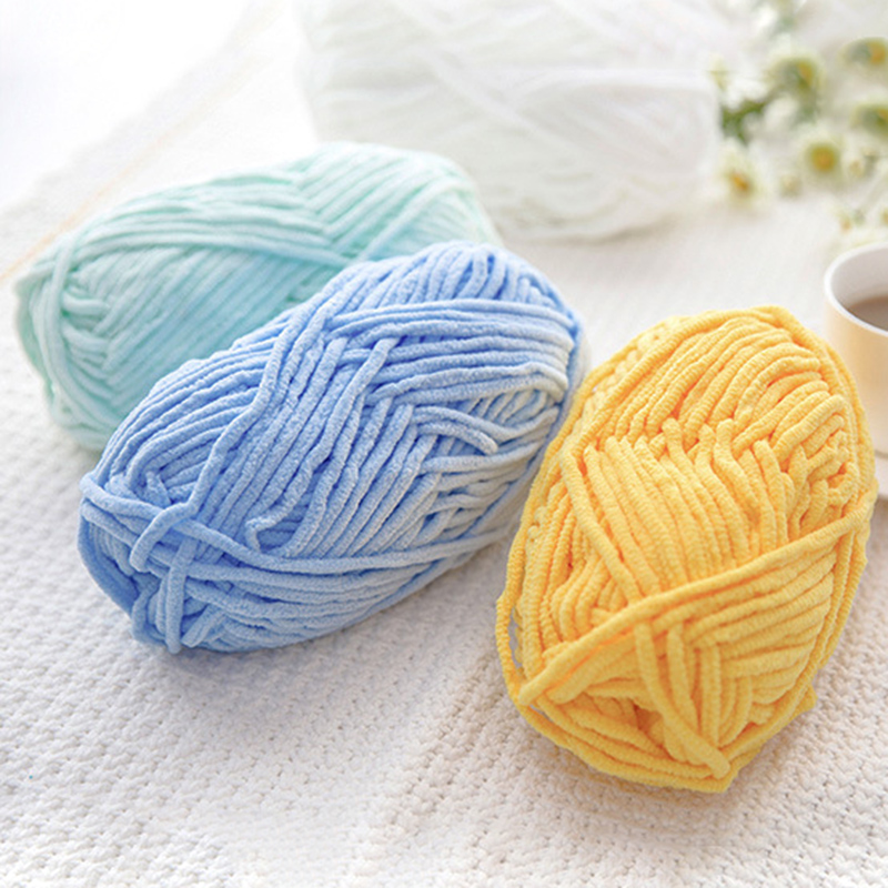 3PCS Yarn Chenille Ice For Knitting And Crochet Scarf Sweater
