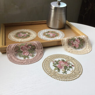 Vintage Lace Cups Coaster Placemat