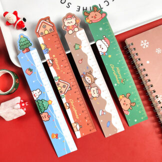 4PCS Cute Wooden Ruler Multifunction DIY For Drawing