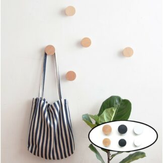 Round Clothes Hanger Natural Wood Wall Racks