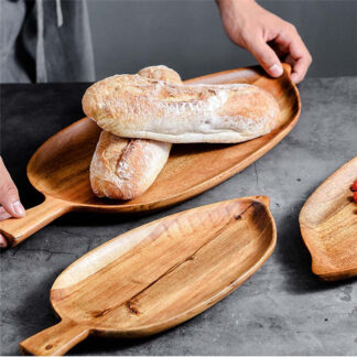 Creative Leaf Shape Wooden Storage Plate