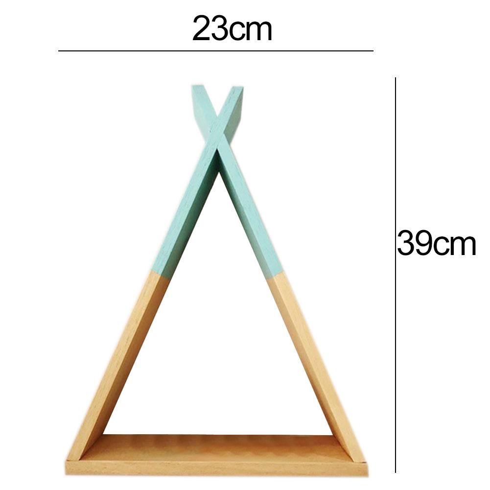 1Pc Wooden Triangle Storage Holder Rack Room Decor - Image 7