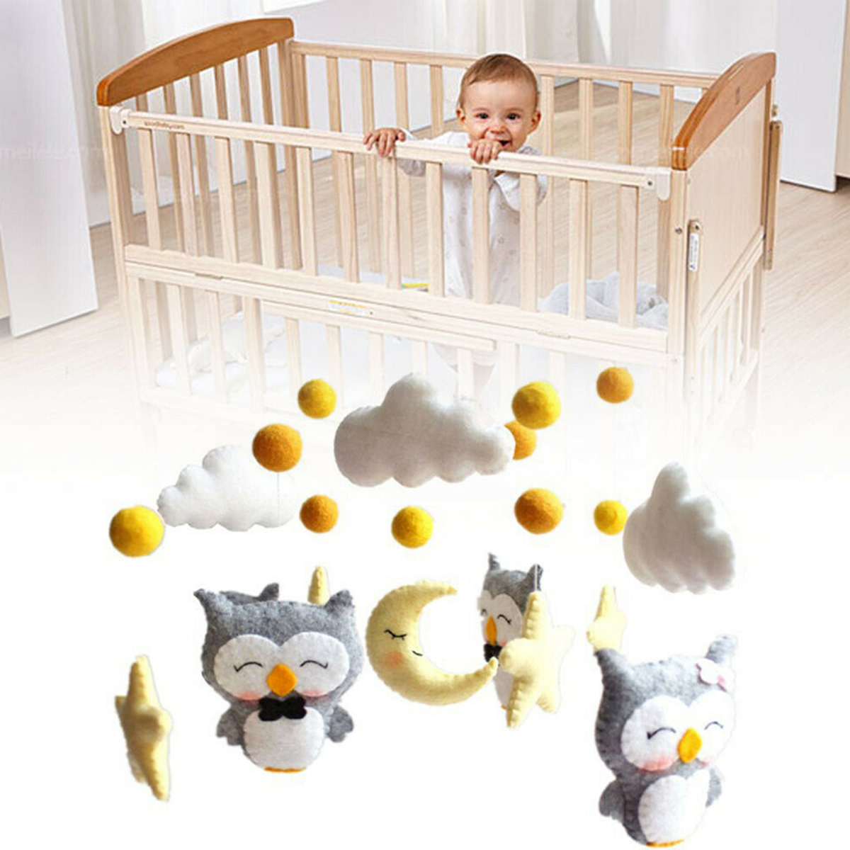 1Pcs Crib Mobile Bed Bell Hanging Toy - Image 3