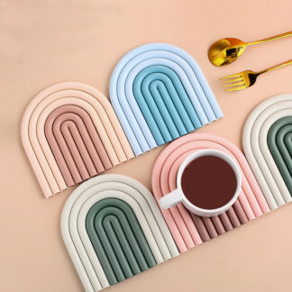 Silicone Removable Rainbow Cup Coasters