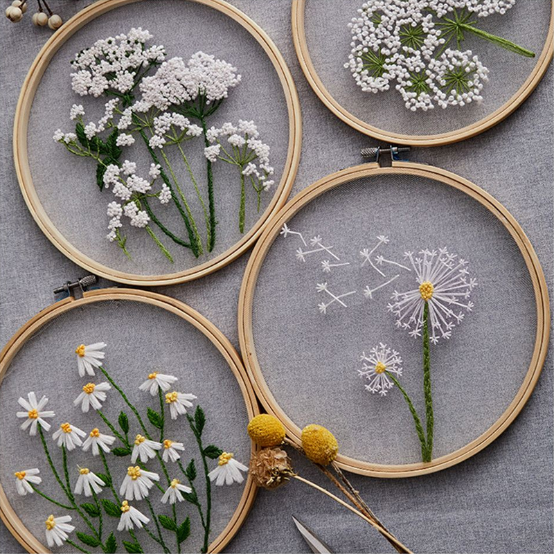 1Set Embroidery DIY Flowers Painting Full Needlework - Image 4