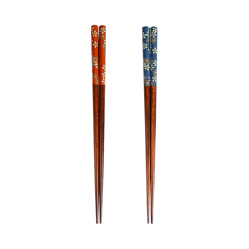 2 Pairs Wooden Plum Reusable Pointed Chopsticks - Image 6