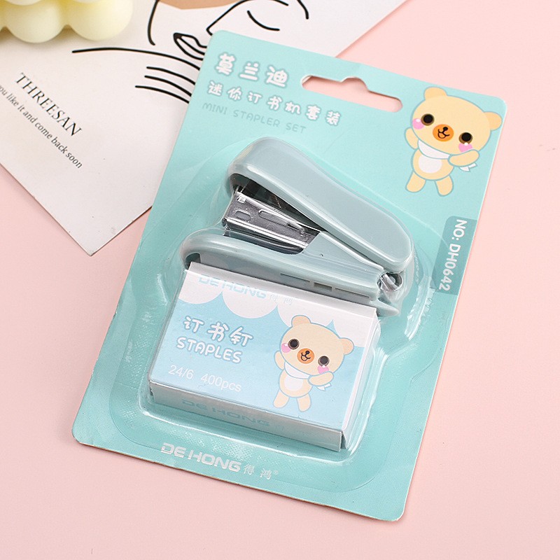Mini Kawaii Paper Stapler Set School Supplies