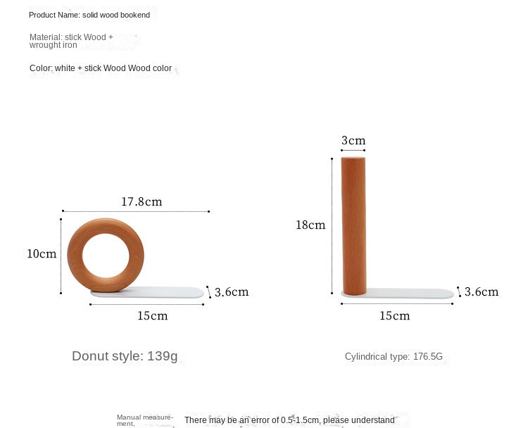 Solid Wood Stand Holder Shelf Book Ends - Image 4
