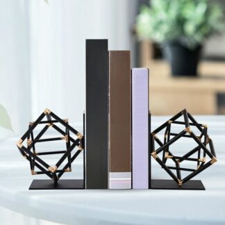 2 Pack Geometric Shelf Decor Cubic Shape Books Organizer