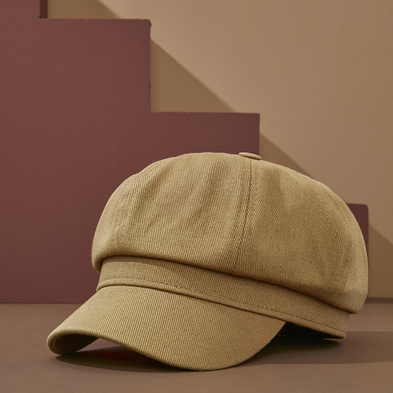 Spring and Summer New Fashion Cotton Plain Octagonal Hat