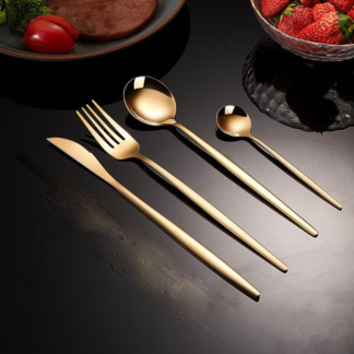 Gold Dinnerware Set Stainless Steel