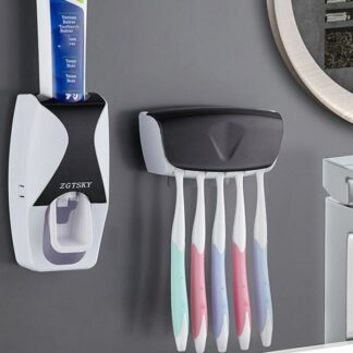 Wall Mount Dust-proof Toothpaste Dispenser Set