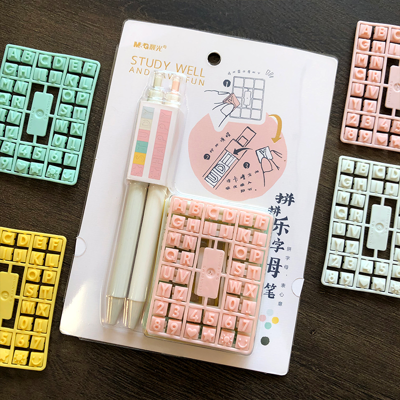 Colorful Letter Pen Set Alphabet Number Block Building - Image 2