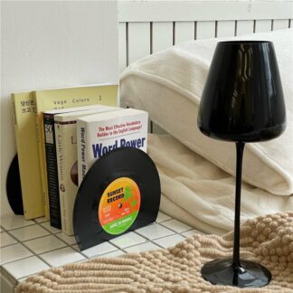 2pcs Creative Record Shape Bookends