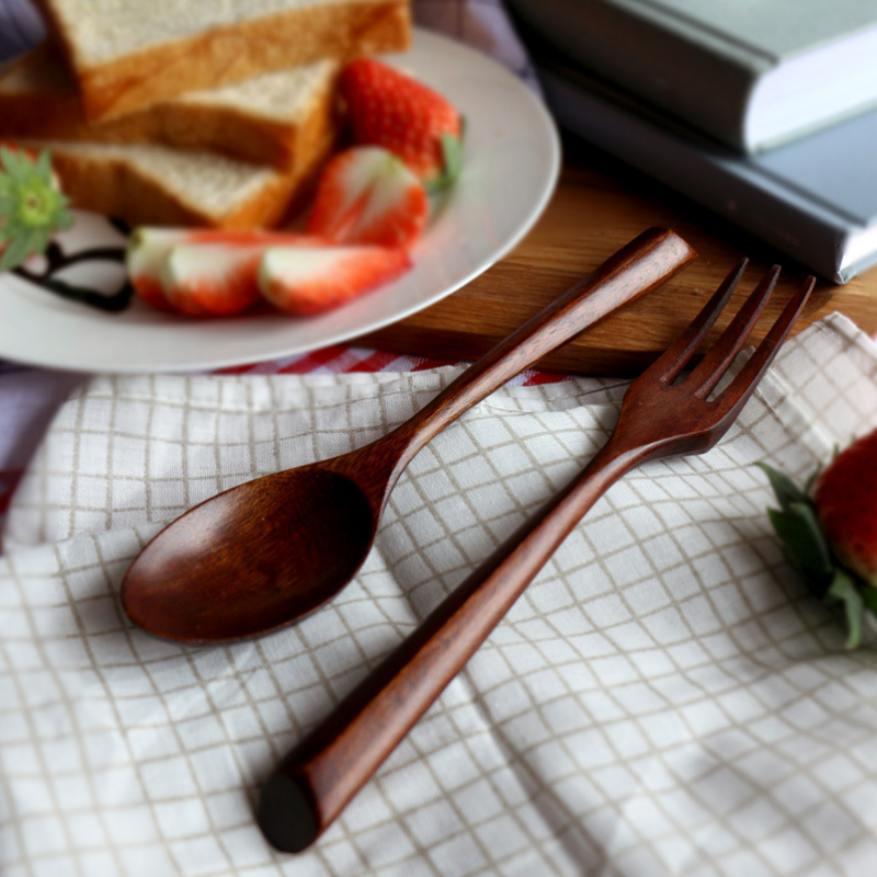 2pcs/set Triangular Wooden Spoon - Image 2