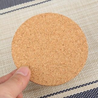 3 pcs Natural Round Wooden Slip Slice Cup Mat