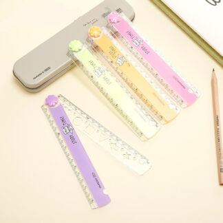 Multifunction DIY Drawing Rulers For School Stationery, Purple