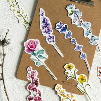 30 Pcs/box New Plants Flower Paper Bookmark