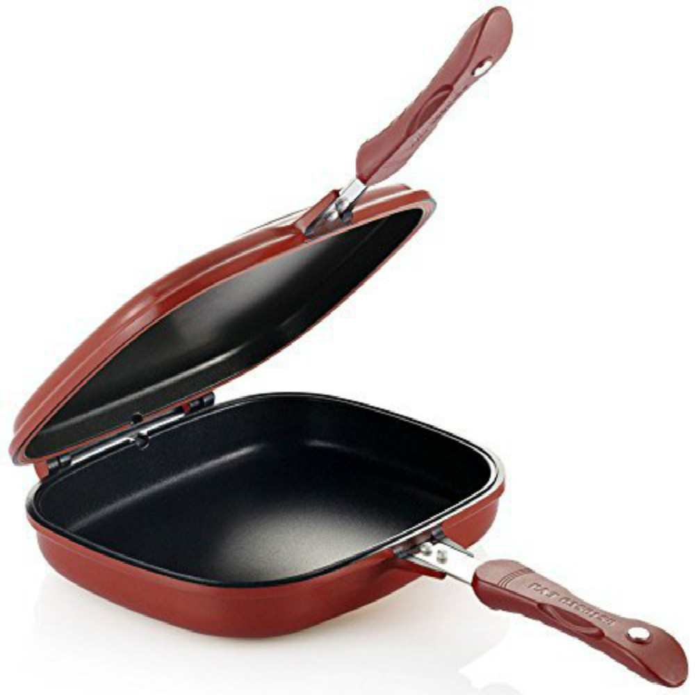 32cm Double-Sided Non-Stick Skillet Grill Pan - Image 5