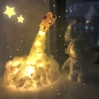 3D Printed Astronaut Rocket LED Lamp With USB Rechargeable Kids Decoration Night Light