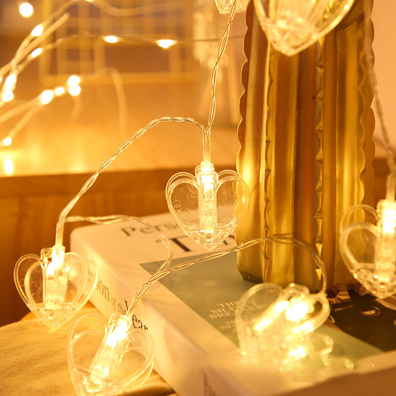 3M LED Hearts Photo Clip String Lights - Image 2