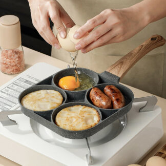 4-hole Omelet Pan Non-Stick Frying Pot Breakfast Maker