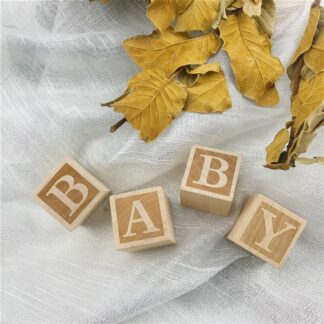 4Pcs Rustic Natural Blocks Nursery Decor