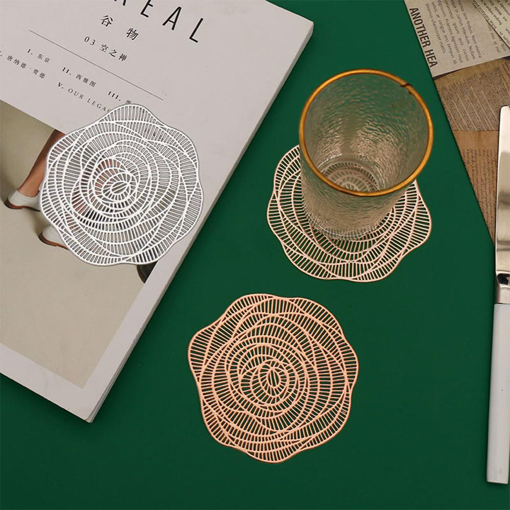 4pcs Cup Coaster PVC Pad Anti Slip Insulation - Image 3