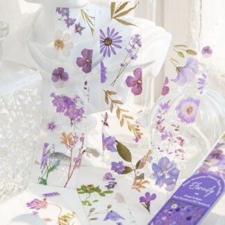 5PCS Four Seasons Flower Travel Series PVC  Bookmark