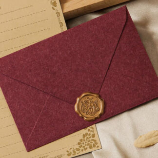 5pcs Wine Red Creative Cashmere Envelopes
