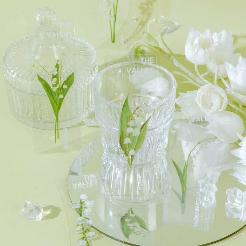 5pcs Vintage Plants Flowers Translucent Bookmarks - Image 4