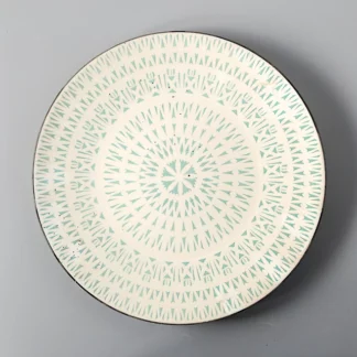 6 Inch Ceramic Plate Round Side Dish, Green