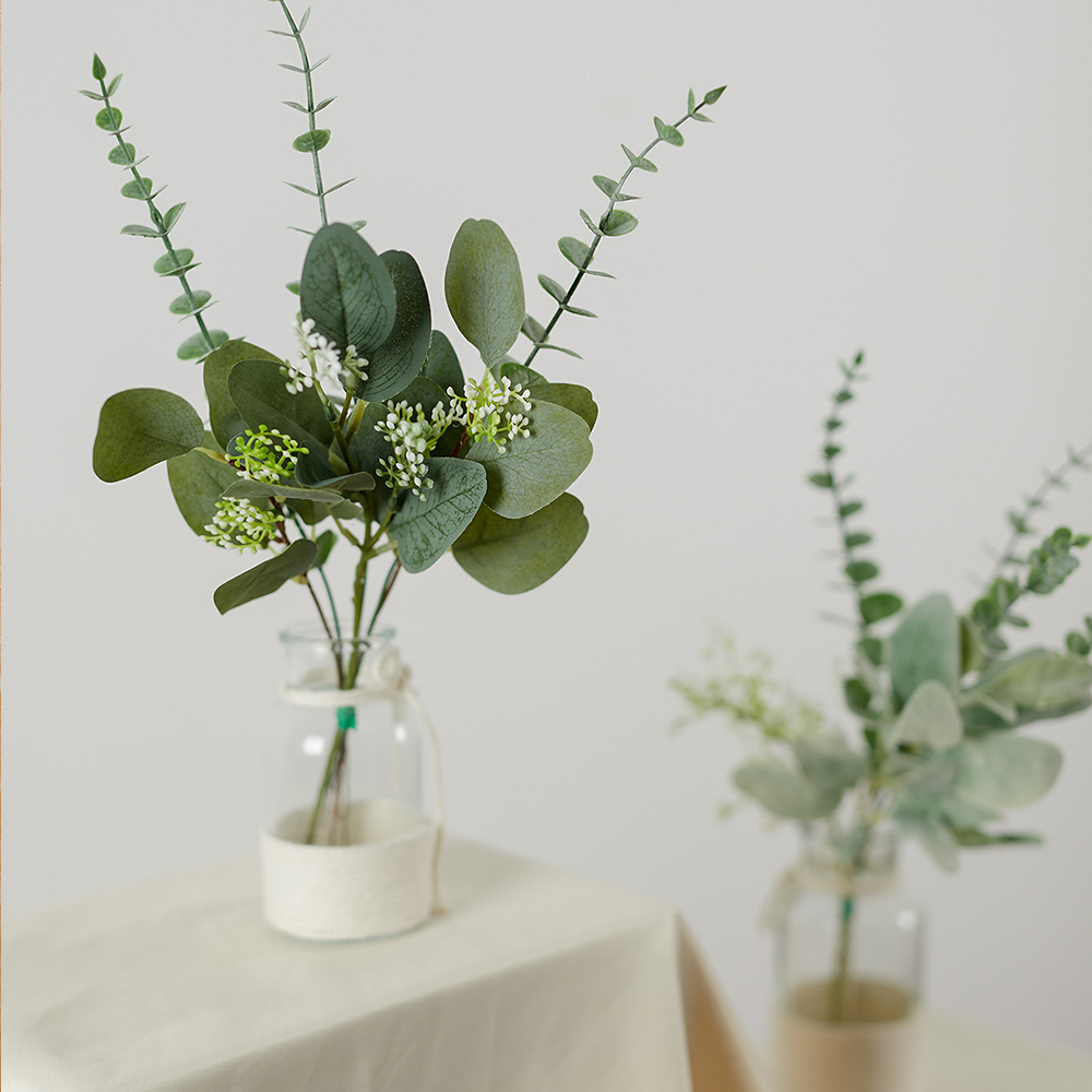 Bundle Artificial Eucalyptus Leaves Greenery Stems For Vase - Image 3