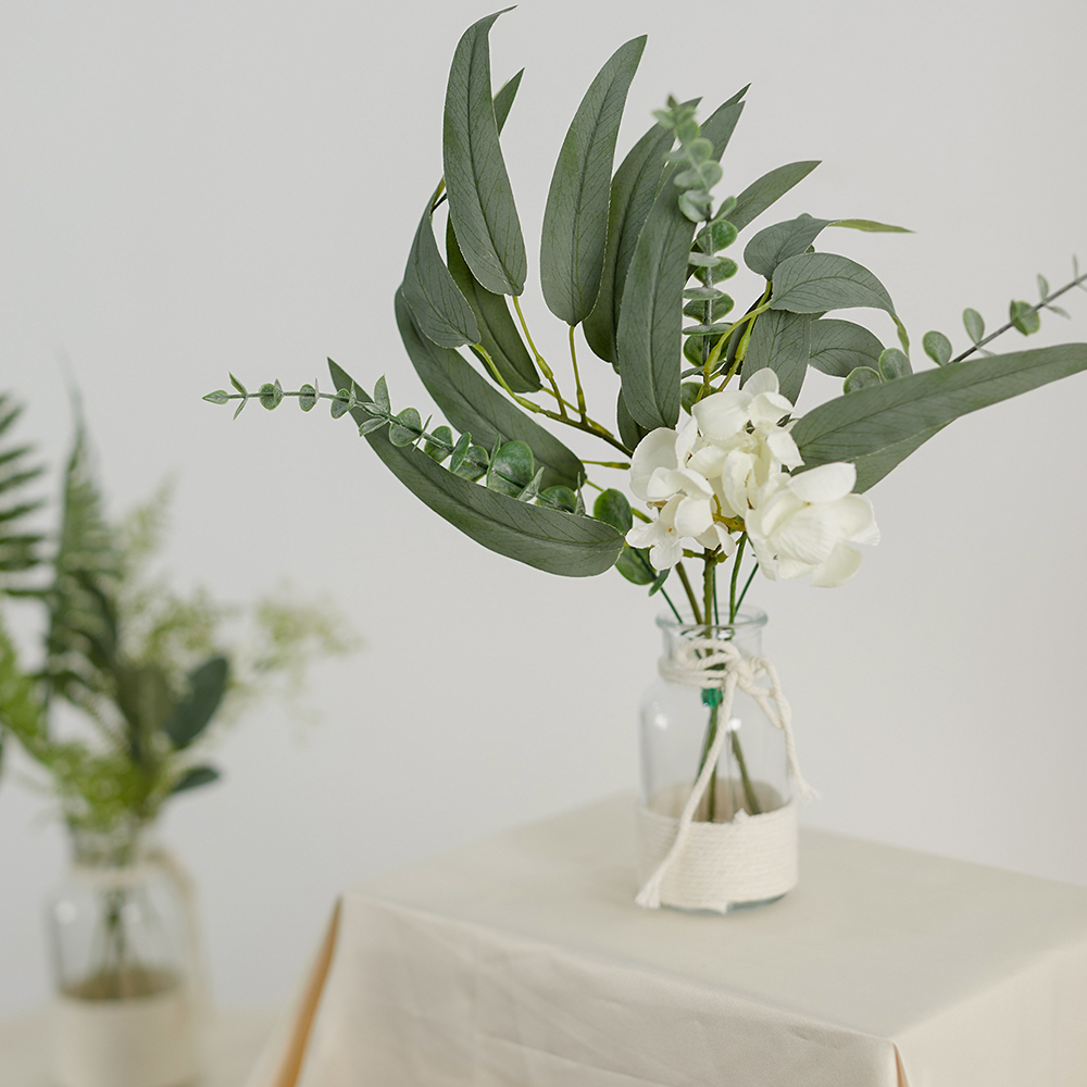 Bundle Artificial Eucalyptus Leaves Greenery Stems For Vase - Image 4