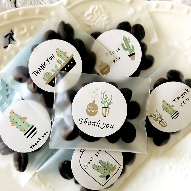 Cute Cactus Thank you Stickers For Gifts - Image 2