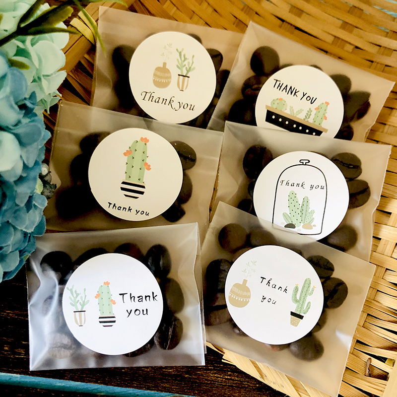Cute Cactus Thank you Stickers For Gifts - Image 3