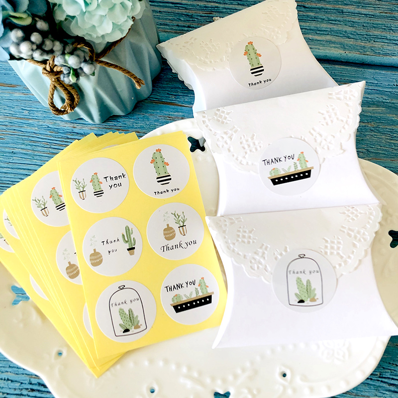 Cute Cactus Thank you Stickers For Gifts - Image 4