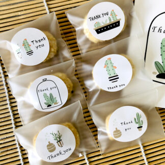 Cute Cactus Thank you Stickers For Gifts