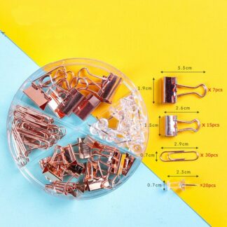 72Pcs Color Binder Clips Paper Clips