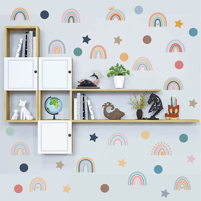 76pcs Rainbow Wall Stickers Decals Nursery Decor - Image 5