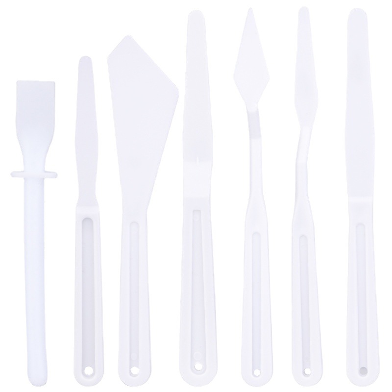 7PCS/Set Plastic Spatula Palette Oil Painting Accessories - Image 5