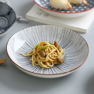 8 Inch Deep Dinner Plate Ceramic Tableware Porcelain Round