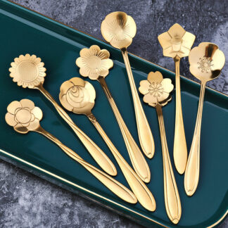 8 PCS Flower Spoons Set